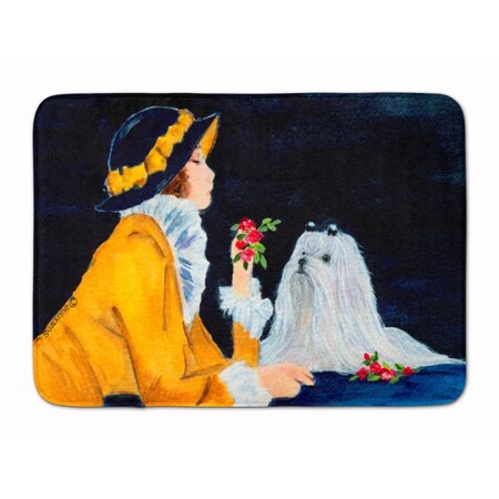 Carolines Treasures Lady with her Maltese Machine Washable Memory Foam Mat SS8537RUG